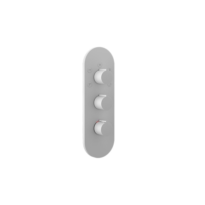 Gessi 43072 parte esterna miscelatore termostatico alta portata linea GOCCIA Gessi 43072 parte esterna miscelatore termostatico alta portata linea GOCCIA