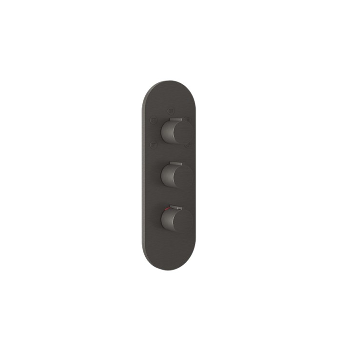 Gessi 43072 parte esterna miscelatore termostatico alta portata linea GOCCIA Gessi 43072 parte esterna miscelatore termostatico alta portata linea GOCCIA