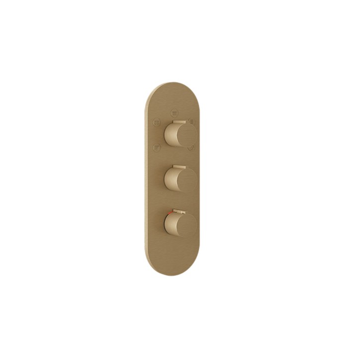 Gessi 43072 parte esterna miscelatore termostatico alta portata linea GOCCIA Gessi 43072 parte esterna miscelatore termostatico alta portata linea GOCCIA