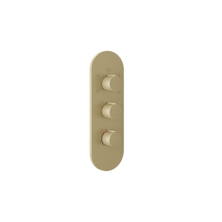 Gessi 43072 parte esterna miscelatore termostatico alta portata linea GOCCIA Gessi 43072 parte esterna miscelatore termostatico alta portata linea GOCCIA