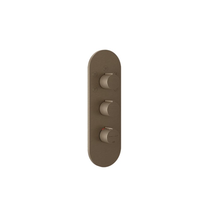 Gessi 43072 parte esterna miscelatore termostatico alta portata linea GOCCIA Gessi 43072 parte esterna miscelatore termostatico alta portata linea GOCCIA
