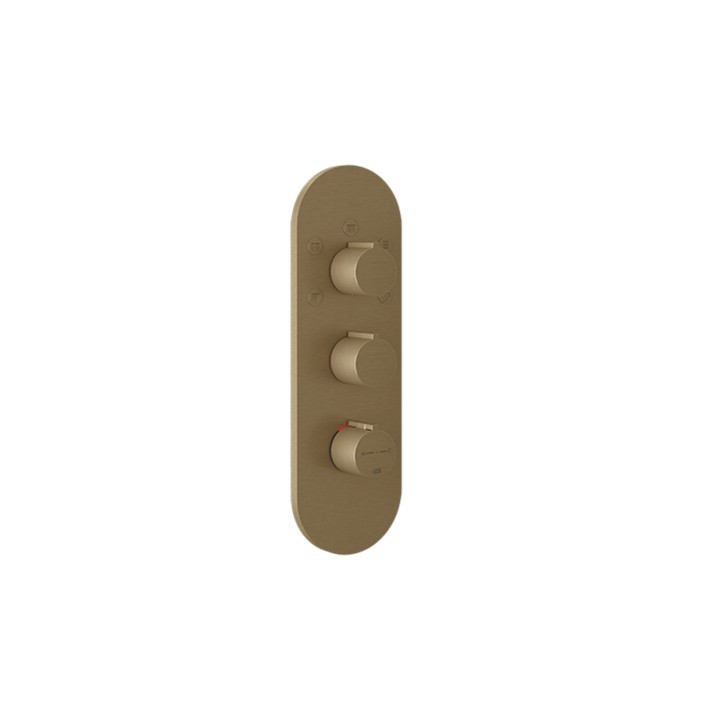 Gessi 43072 parte esterna miscelatore termostatico alta portata linea GOCCIA Gessi 43072 parte esterna miscelatore termostatico alta portata linea GOCCIA