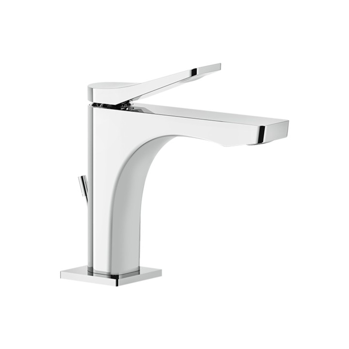 Gessi 59001 miscelatore lavabo con scarico con flessibili di collegamento linea RILIEVO