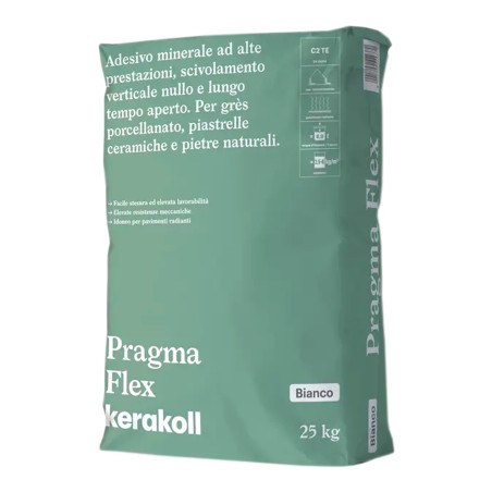 Kerakoll PRAGMA FLEX (ex Bioflex) colla minerale posa gres ceramica pietre naturali 25 Kg