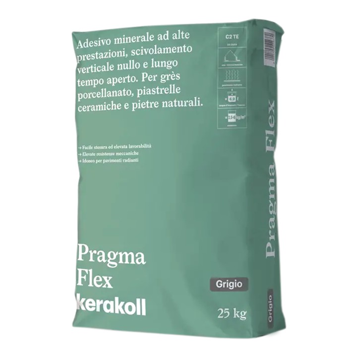 Kerakoll PRAGMA FLEX (ex Bioflex) colla minerale posa gres ceramica pietre naturali 25 Kg
