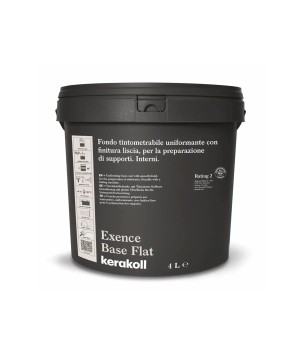 Kerakoll EXENCE BASE FLAT fondo uniformante mascherante finitura liscia preparazione supporti interni BIANCO