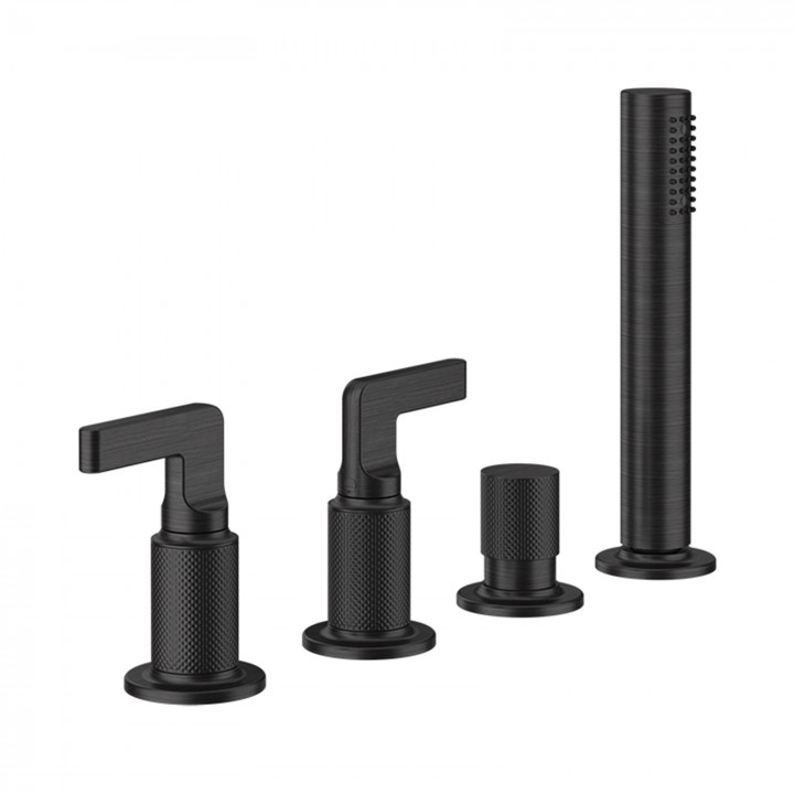 Gessi 58043 gruppo bordo vasca 4 fori con deviatore linea INCISO-