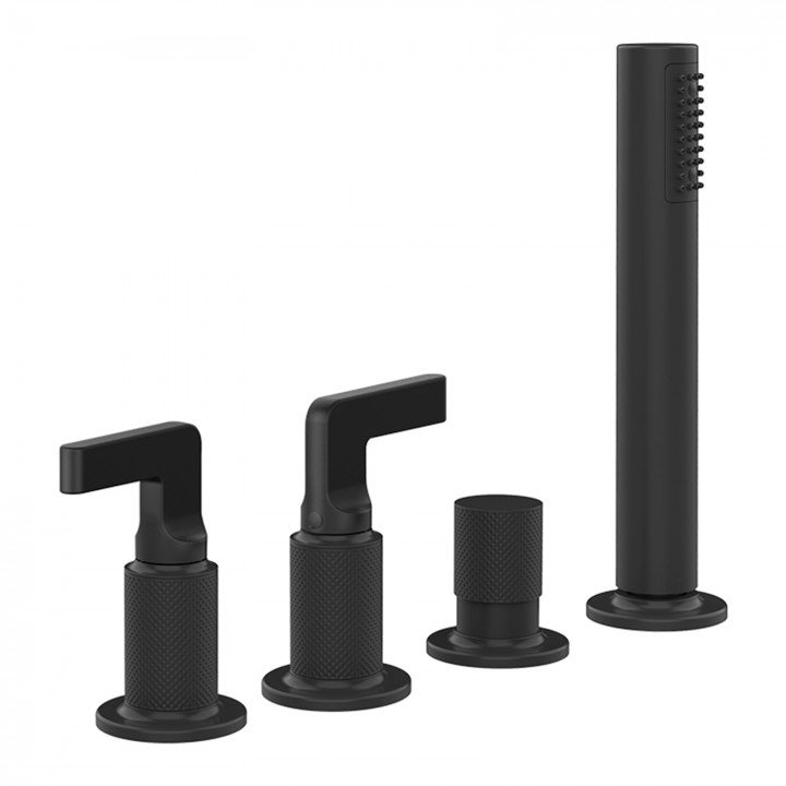 Gessi 58043 gruppo bordo vasca 4 fori con deviatore linea INCISO-