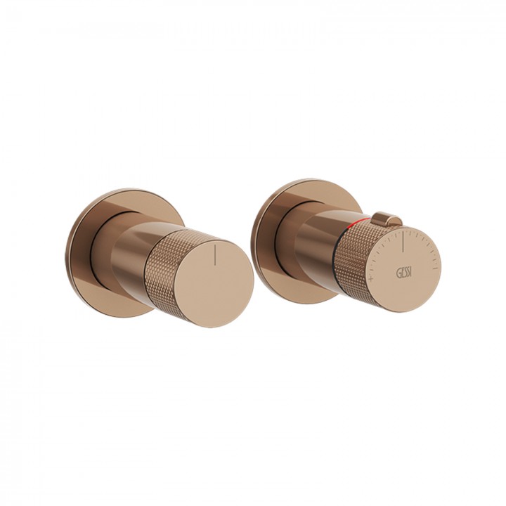 Gessi 58131 parte esterna miscelatore termostatico a parete 1 via linea INCISO-