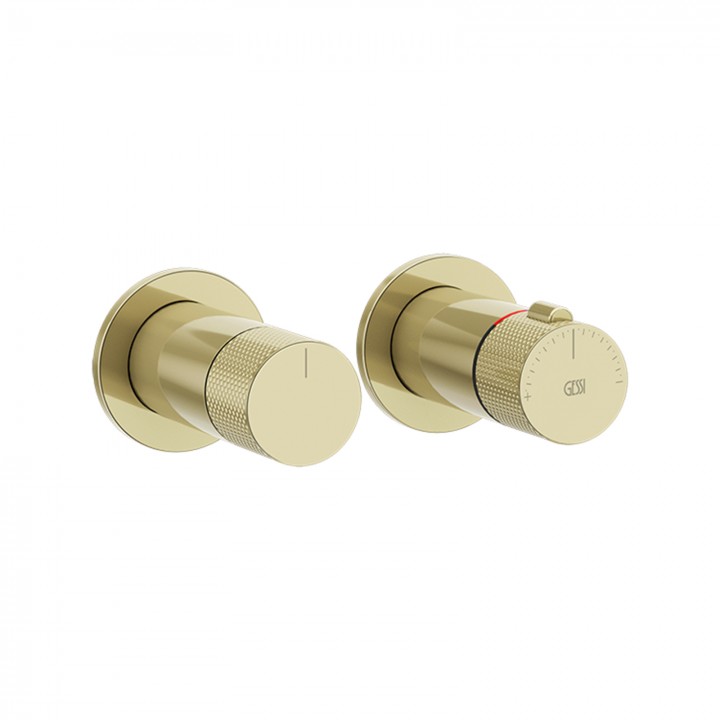 Gessi 58131 parte esterna miscelatore termostatico a parete 1 via linea INCISO-