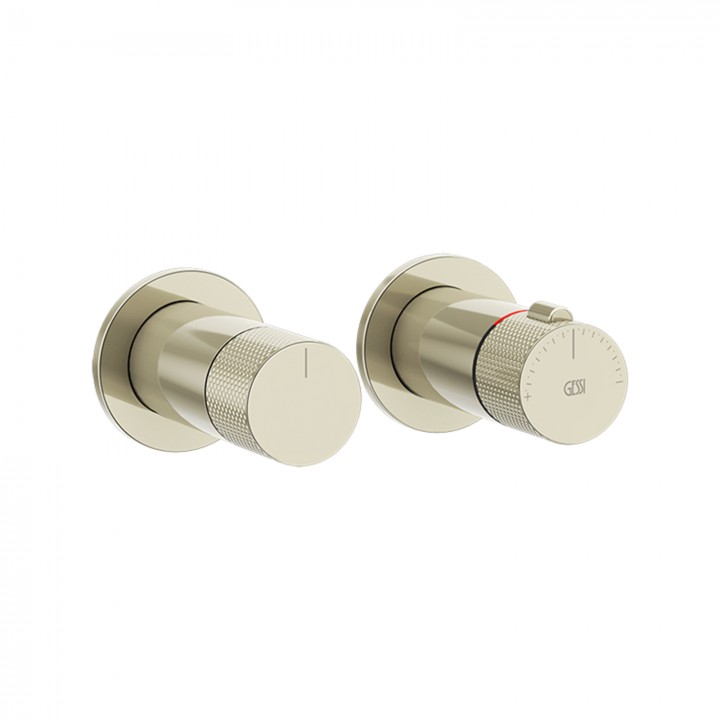 Gessi 58133 parte esterna miscelatore termostatico a parete 2 vie linea INCISO-