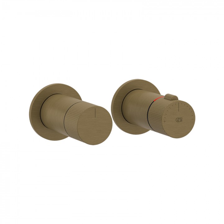 Gessi 58138 parte esterna miscelatore termostatico a parete 3 vie linea INCISO-