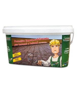 Naici SALVATORE TRASPARENTE kit protettivo impermeabilizzante terrazzi balconi 1+1 LT