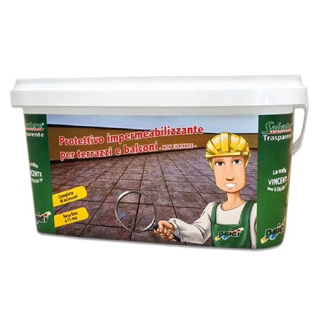 Naici SALVATORE TRASPARENTE kit protettivo impermeabilizzante terrazzi balconi 1+1 LT