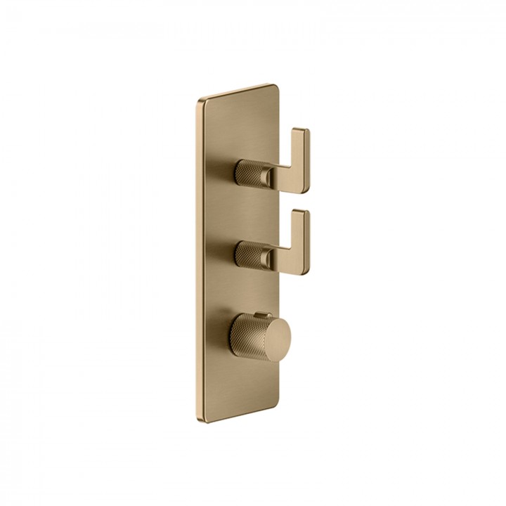Gessi 58204 parte esterna miscelatore termostatico alta portata a parete linea INCISO- Gessi 58204 parte esterna miscelatore termostatico alta portata a parete linea INCISO-