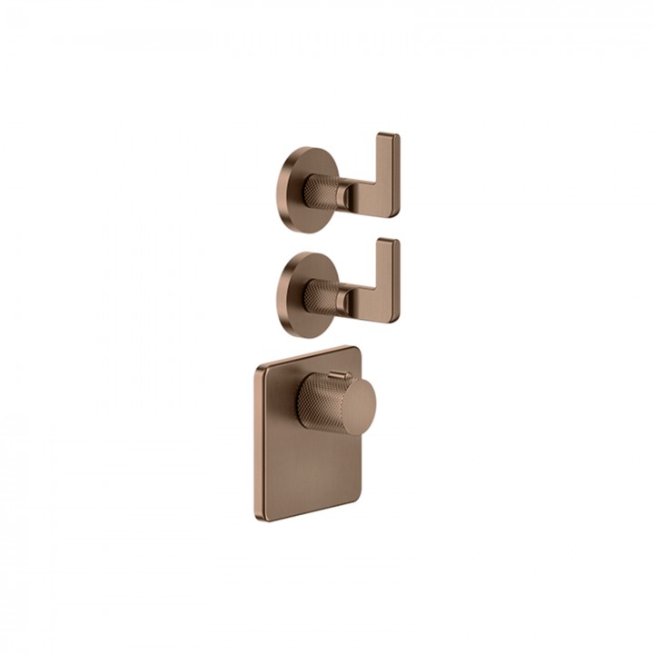 Gessi 58214 parte esterna miscelatore termostatico alta portata a parete linea INCISO- Gessi 58214 parte esterna miscelatore termostatico alta portata a parete linea INCISO-