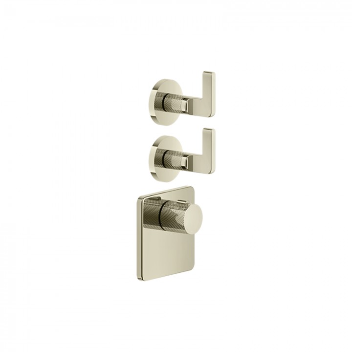 Gessi 58214 parte esterna miscelatore termostatico alta portata a parete linea INCISO- Gessi 58214 parte esterna miscelatore termostatico alta portata a parete linea INCISO-