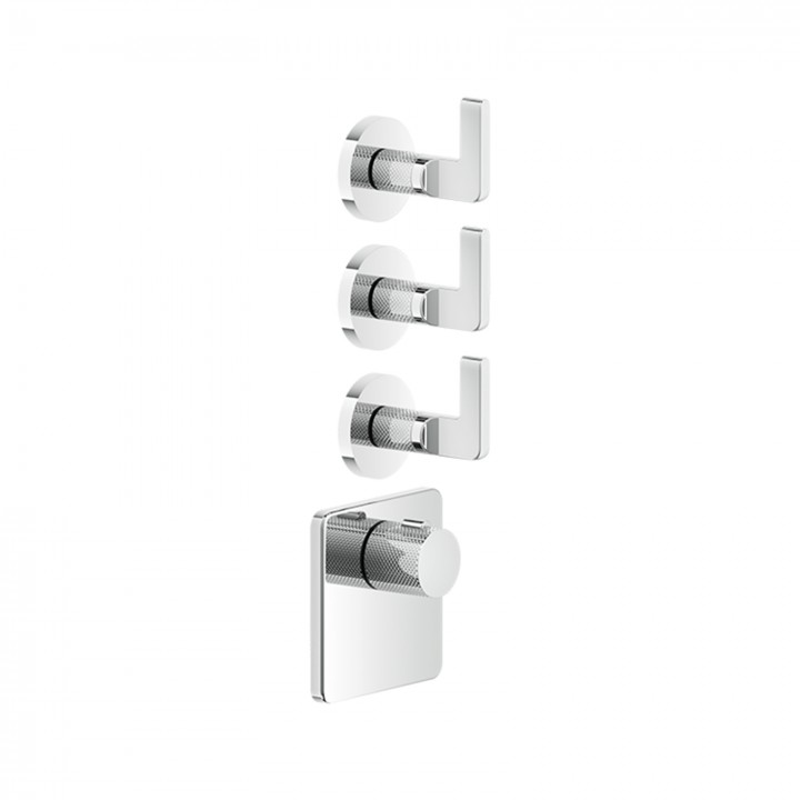 Gessi 58216 parte esterna miscelatore termostatico alta portata a parete linea INCISO- Gessi 58216 parte esterna miscelatore termostatico alta portata a parete linea INCISO-