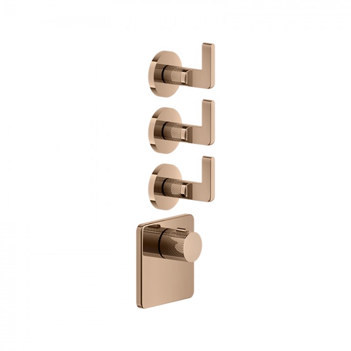 Gessi 58216 parte esterna miscelatore termostatico alta portata a parete linea INCISO- Gessi 58216 parte esterna miscelatore termostatico alta portata a parete linea INCISO-