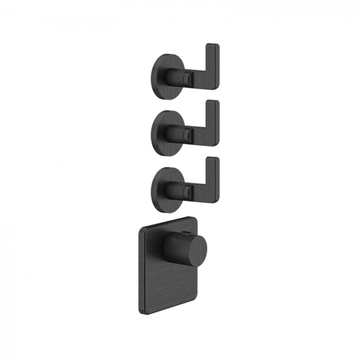 Gessi 58216 parte esterna miscelatore termostatico alta portata a parete linea INCISO- Gessi 58216 parte esterna miscelatore termostatico alta portata a parete linea INCISO-