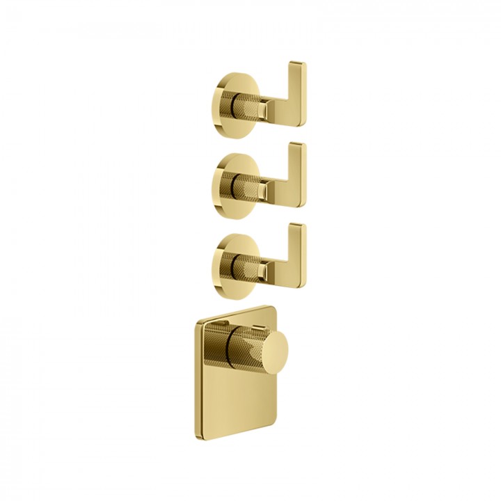 Gessi 58216 parte esterna miscelatore termostatico alta portata a parete linea INCISO- Gessi 58216 parte esterna miscelatore termostatico alta portata a parete linea INCISO-