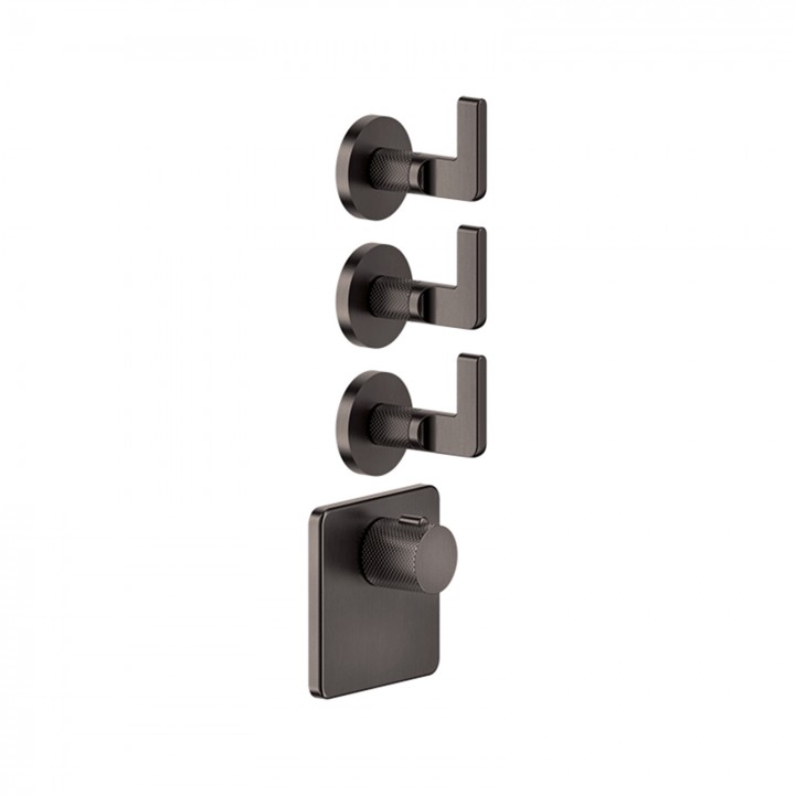 Gessi 58216 parte esterna miscelatore termostatico alta portata a parete linea INCISO- Gessi 58216 parte esterna miscelatore termostatico alta portata a parete linea INCISO-
