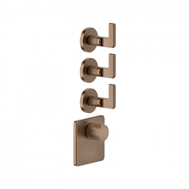 Gessi 58216 parte esterna miscelatore termostatico alta portata a parete linea INCISO- Gessi 58216 parte esterna miscelatore termostatico alta portata a parete linea INCISO-