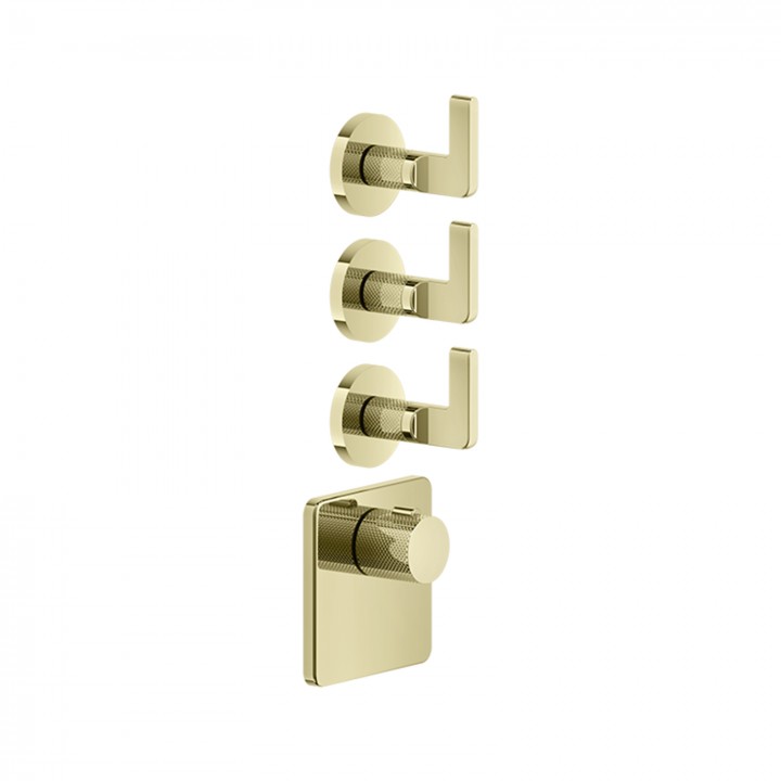 Gessi 58216 parte esterna miscelatore termostatico alta portata a parete linea INCISO- Gessi 58216 parte esterna miscelatore termostatico alta portata a parete linea INCISO-