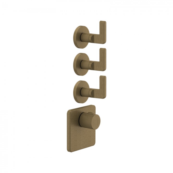 Gessi 58216 parte esterna miscelatore termostatico alta portata a parete linea INCISO- Gessi 58216 parte esterna miscelatore termostatico alta portata a parete linea INCISO-