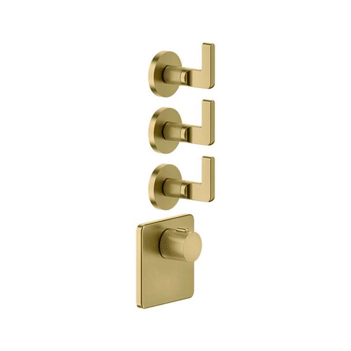 Gessi 58216 parte esterna miscelatore termostatico alta portata a parete linea INCISO- Gessi 58216 parte esterna miscelatore termostatico alta portata a parete linea INCISO-