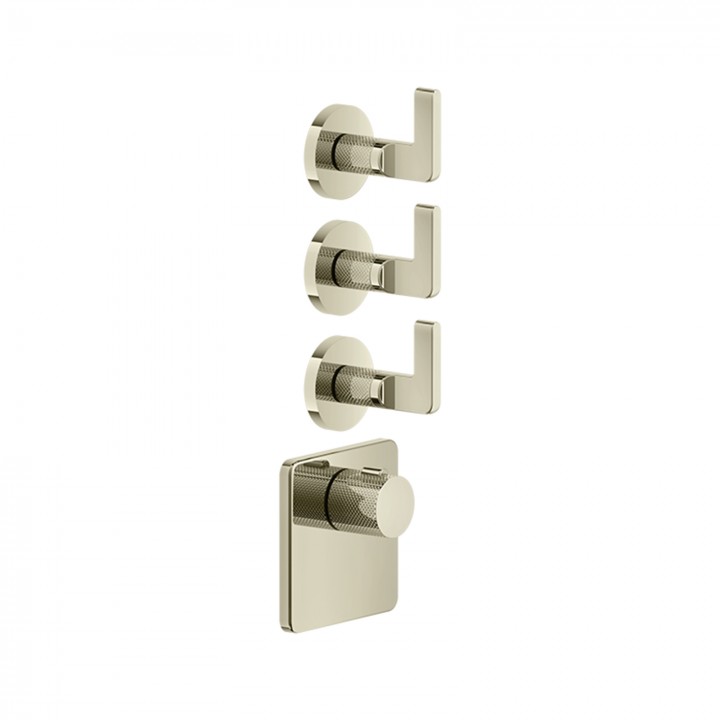 Gessi 58216 parte esterna miscelatore termostatico alta portata a parete linea INCISO- Gessi 58216 parte esterna miscelatore termostatico alta portata a parete linea INCISO-