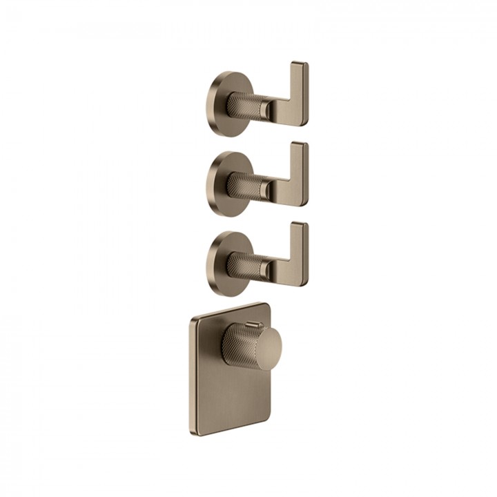 Gessi 58216 parte esterna miscelatore termostatico alta portata a parete linea INCISO- Gessi 58216 parte esterna miscelatore termostatico alta portata a parete linea INCISO-