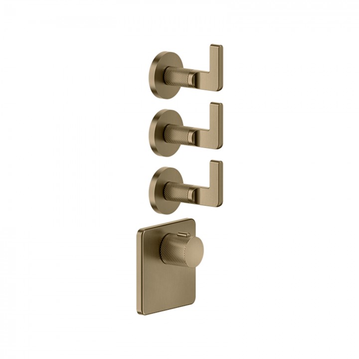Gessi 58216 parte esterna miscelatore termostatico alta portata a parete linea INCISO- Gessi 58216 parte esterna miscelatore termostatico alta portata a parete linea INCISO-