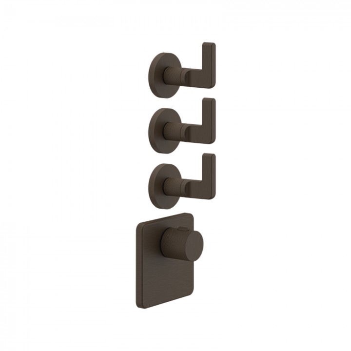 Gessi 58216 parte esterna miscelatore termostatico alta portata a parete linea INCISO- Gessi 58216 parte esterna miscelatore termostatico alta portata a parete linea INCISO-
