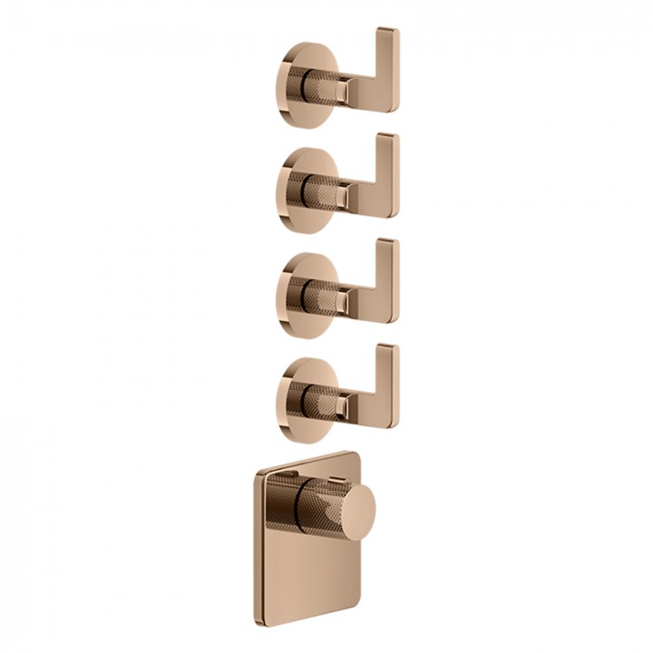 Gessi 58218 parte esterna miscelatore termostatico alta portata a parete linea INCISO-