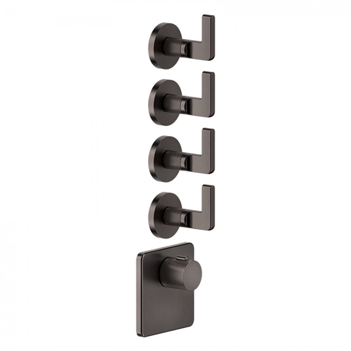 Gessi 58218 parte esterna miscelatore termostatico alta portata a parete linea INCISO- Gessi 58218 parte esterna miscelatore termostatico alta portata a parete linea INCISO-