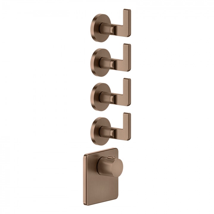 Gessi 58218 parte esterna miscelatore termostatico alta portata a parete linea INCISO- Gessi 58218 parte esterna miscelatore termostatico alta portata a parete linea INCISO-