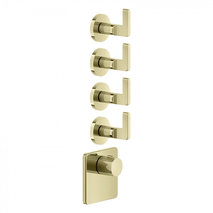 Gessi 58218 parte esterna miscelatore termostatico alta portata a parete linea INCISO- Gessi 58218 parte esterna miscelatore termostatico alta portata a parete linea INCISO-
