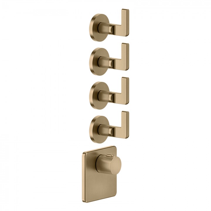 Gessi 58218 parte esterna miscelatore termostatico alta portata a parete linea INCISO- Gessi 58218 parte esterna miscelatore termostatico alta portata a parete linea INCISO-