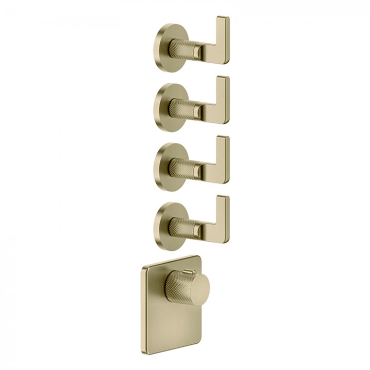 Gessi 58218 parte esterna miscelatore termostatico alta portata a parete linea INCISO- Gessi 58218 parte esterna miscelatore termostatico alta portata a parete linea INCISO-