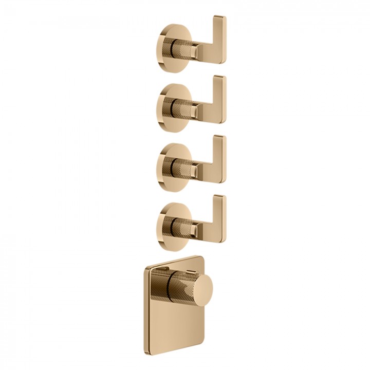 Gessi 58218 parte esterna miscelatore termostatico alta portata a parete linea INCISO- Gessi 58218 parte esterna miscelatore termostatico alta portata a parete linea INCISO-