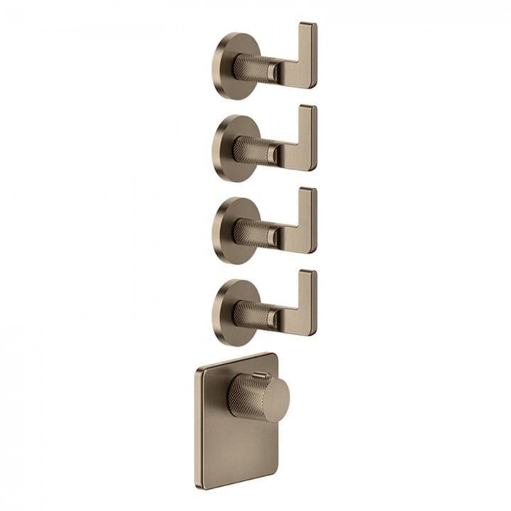 Gessi 58218 parte esterna miscelatore termostatico alta portata a parete linea INCISO-