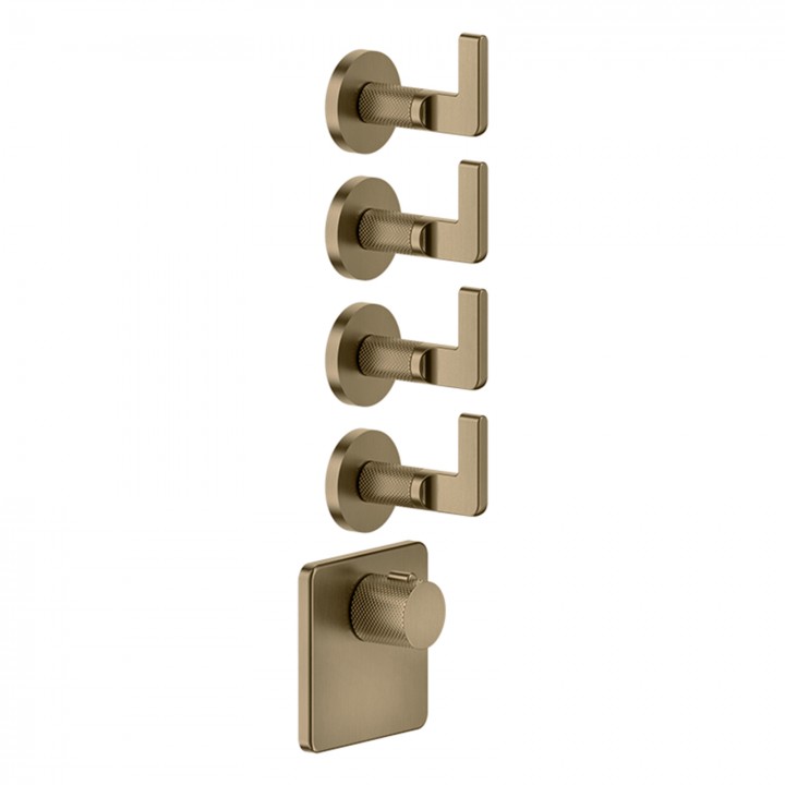 Gessi 58218 parte esterna miscelatore termostatico alta portata a parete linea INCISO- Gessi 58218 parte esterna miscelatore termostatico alta portata a parete linea INCISO-