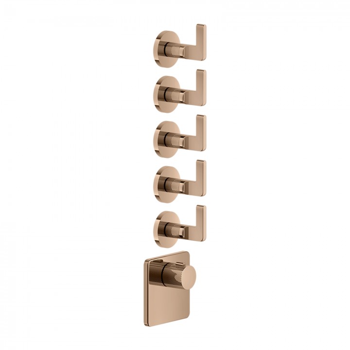 Gessi 58220 parte esterna miscelatore termostatico alta portata a parete linea INCISO- Gessi 58220 parte esterna miscelatore termostatico alta portata a parete linea INCISO-