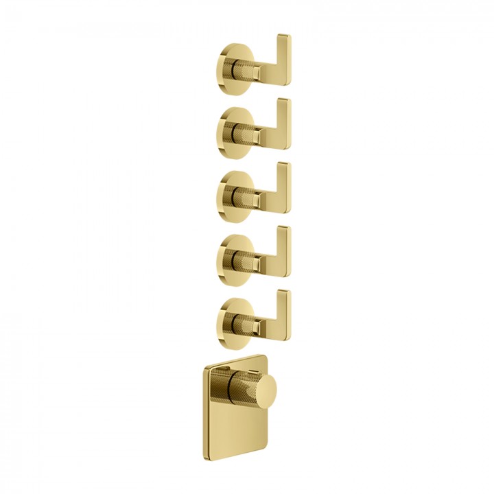Gessi 58220 parte esterna miscelatore termostatico alta portata a parete linea INCISO- Gessi 58220 parte esterna miscelatore termostatico alta portata a parete linea INCISO-