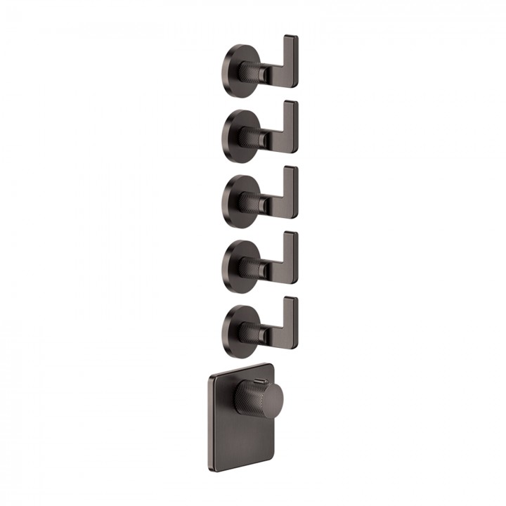 Gessi 58220 parte esterna miscelatore termostatico alta portata a parete linea INCISO- Gessi 58220 parte esterna miscelatore termostatico alta portata a parete linea INCISO-