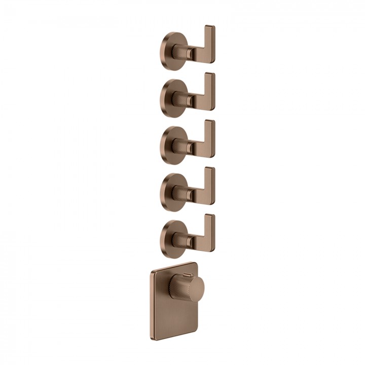 Gessi 58220 parte esterna miscelatore termostatico alta portata a parete linea INCISO- Gessi 58220 parte esterna miscelatore termostatico alta portata a parete linea INCISO-