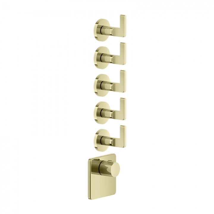 Gessi 58220 parte esterna miscelatore termostatico alta portata a parete linea INCISO- Gessi 58220 parte esterna miscelatore termostatico alta portata a parete linea INCISO-
