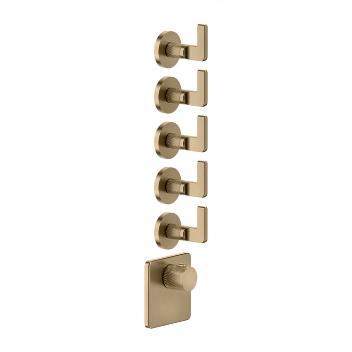 Gessi 58220 parte esterna miscelatore termostatico alta portata a parete linea INCISO- Gessi 58220 parte esterna miscelatore termostatico alta portata a parete linea INCISO-