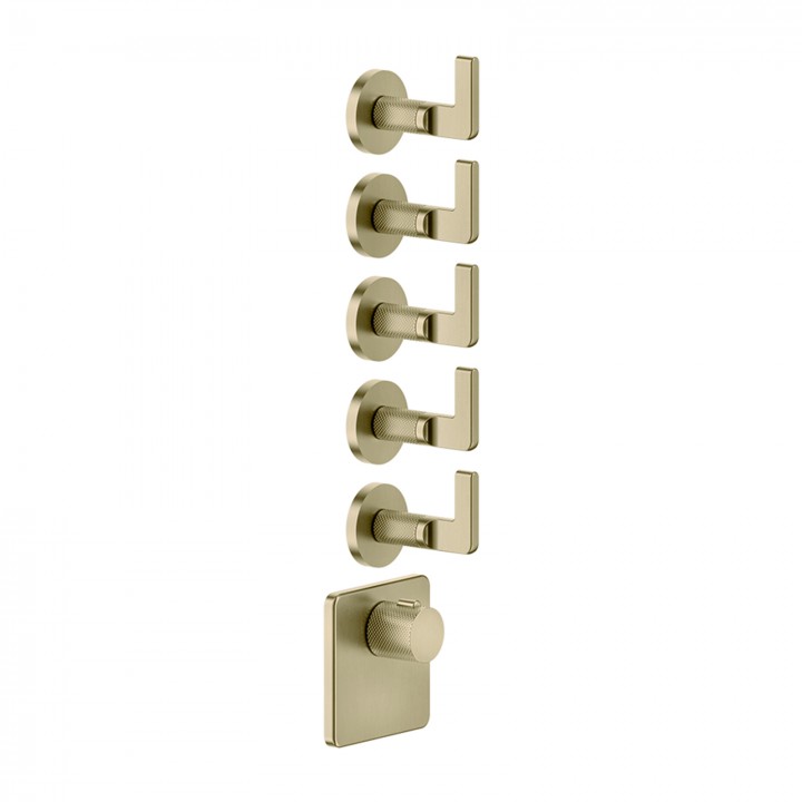Gessi 58220 parte esterna miscelatore termostatico alta portata a parete linea INCISO- Gessi 58220 parte esterna miscelatore termostatico alta portata a parete linea INCISO-